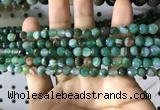 CAA2285 15.5 inches 4mm faceted round banded agate beads