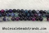 CAA2314 15.5 inches 10mm round banded agate gemstone beads