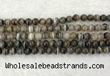 CAA2317 15.5 inches 8mm round banded agate gemstone beads
