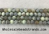 CAA2319 15.5 inches 10mm round banded agate gemstone beads