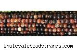 CAA2882 15 inches 6mm faceted round fire crackle agate beads wholesale