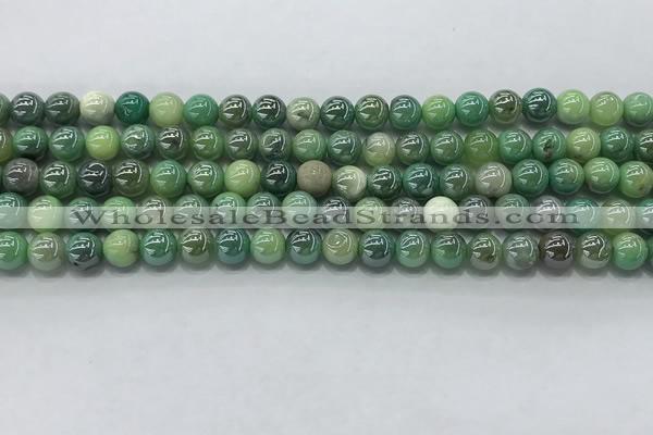 CAA3516 15.5 inches 6mm round AB-color grass agate beads wholesale
