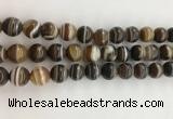 CAA3801 15.5 inches 10mm round line agate beads wholesale