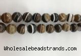 CAA3803 15.5 inches 14mm round line agate beads wholesale