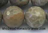 CAA3967 15.5 inches 18mm faceted round chrysanthemum agate beads