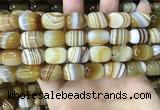 CAA4153 15.5 inches 12*16mm drum line agate beads wholesale