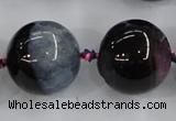 CAA417 15.5 inches 24mm round agate druzy geode gemstone beads