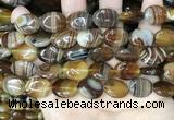 CAA4213 15.5 inches 13*18mm oval line agate beads wholesale