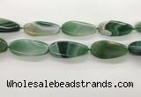 CAA4314 15.5 inches 25*50mm twisted oval line agate beads