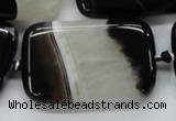 CAA436 15.5 inches 25*40mm rectangle agate druzy geode beads