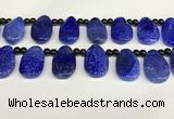 CAA4365 Top drilled 20*30mm freeform dragon veins agate beads