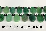 CAA4366 Top drilled 20*30mm freeform dragon veins agate beads