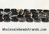 CAA4398 15.5 inches 15*20mm rectangle black banded agate beads