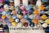 CAA4453 15.5 inches 12*12mm flat teardrop dragon veins agate beads