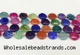 CAA4491 15.5 inches 18mm flat round dragon veins agate beads