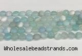 CAA4584 15.5 inches 10mm flat round banded agate beads wholesale