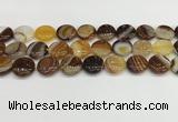 CAA4604 15.5 inches 16mm flat round banded agate beads wholesale