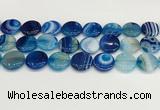 CAA4625 15.5 inches 20mm flat round banded agate beads wholesale