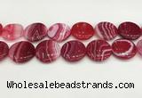 CAA4639 15.5 inches 30mm flat round banded agate beads wholesale