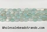 CAA4649 15.5 inches 10*14mm oval banded agate beads wholesale