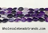 CAA4654 15.5 inches 12*16mm oval banded agate beads wholesale