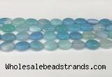 CAA4657 15.5 inches 12*16mm oval banded agate beads wholesale
