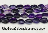 CAA4711 15.5 inches 15*20mm flat teardrop banded agate beads wholesale
