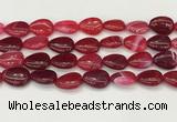 CAA4713 15.5 inches 15*20mm flat teardrop banded agate beads wholesale