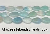 CAA4722 15.5 inches 18*25mm flat teardrop banded agate beads wholesale