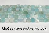 CAA4730 15.5 inches 10*10mm square banded agate beads wholesale
