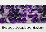 CAA4735 15.5 inches 12*12mm square banded agate beads wholesale