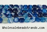 CAA4739 15.5 inches 12*12mm square banded agate beads wholesale