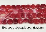 CAA4744 15.5 inches 14*14mm square banded agate beads wholesale