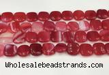 CAA4752 15.5 inches 16*16mm square banded agate beads wholesale