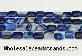 CAA4802 15.5 inches 12*16mm rectangle banded agate beads wholesale