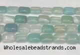 CAA4817 15.5 inches 15*20mm rectangle banded agate beads wholesale