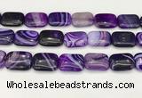 CAA4822 15.5 inches 18*25mm rectangle banded agate beads wholesale