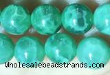 CAA5021 15.5 inches 6mm round green dragon veins agate beads