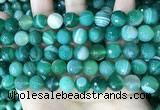 CAA5236 15.5 inches 10mm faceted round banded agate beads