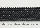 CAA5337 15.5 inches 6mm faceted round black onyx beads wholesale