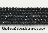 CAA5338 15.5 inches 8mm faceted round black onyx beads wholesale