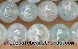 CAA5554 15 inches 6mm faceted round AB-color banded agate beads
