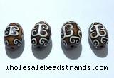 CAA5719 20*30mm drum tibetan agate dzi beads wholesale