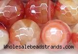 CAA5967 15 inches 10mm faceted round AB-color line agate beads