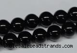 CAB725 15.5 inches 10mm round black agate gemstone beads wholesale