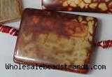 CAG1587 15.5 inches 30*40mm rectangle fire crackle agate beads