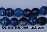 CAG2343 15.5 inches 10mm round blue line agate beads wholesale