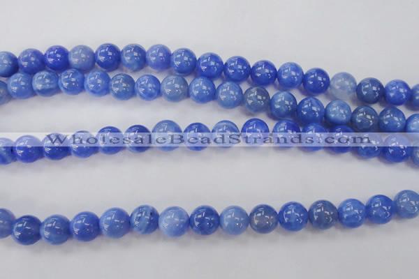 CAG4302 15.5 inches 8mm round dyed blue fire agate beads