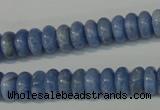 CAG4372 15.5 inches 5*10mm rondelle dyed blue lace agate beads