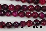 CAG4503 15.5 inches 8mm faceted round fire crackle agate beads